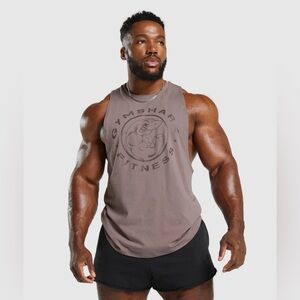 Gymshark Legacy Drop Arm Tank in Washed Mauve